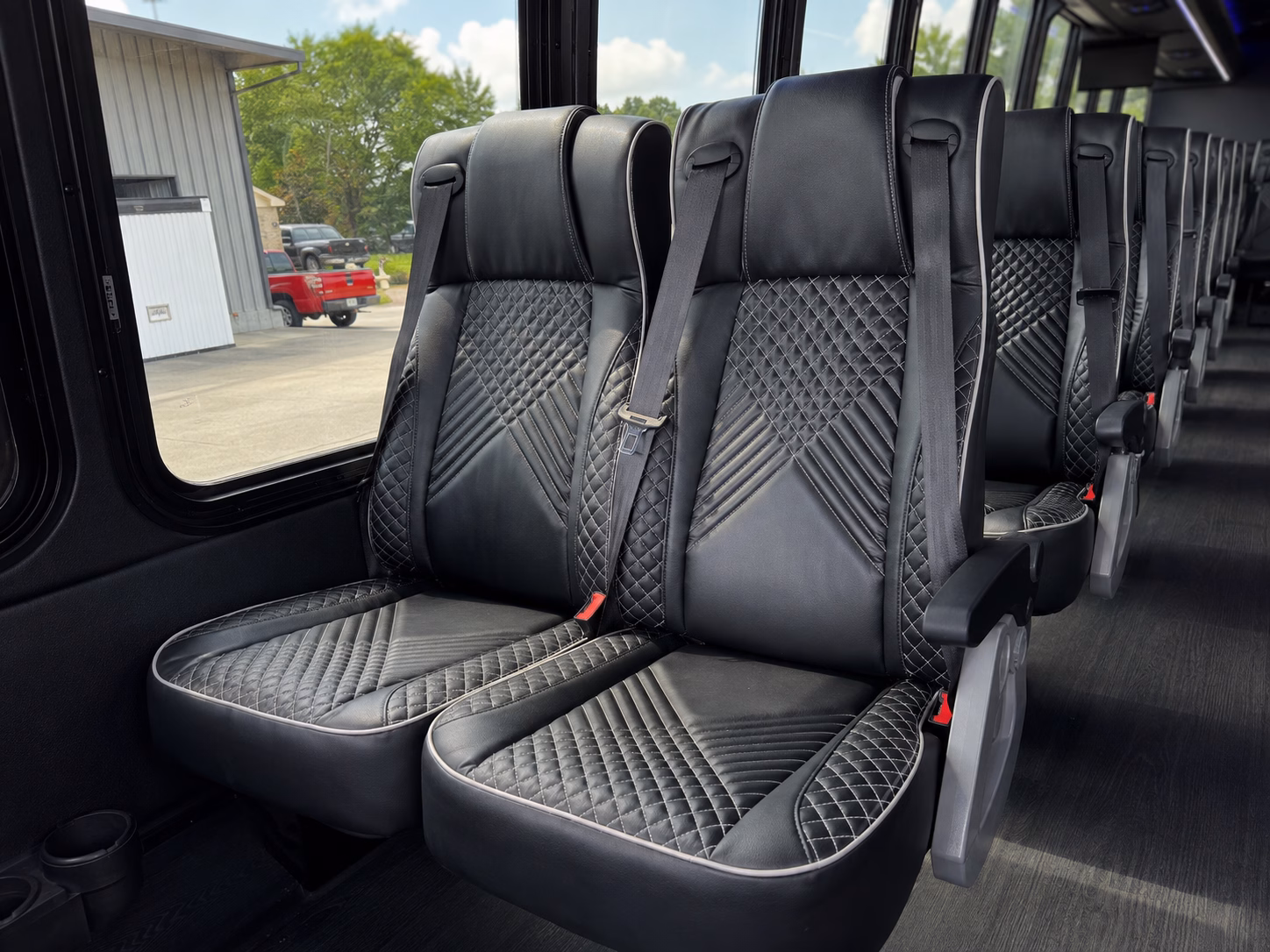 56 passenger charter bus inside