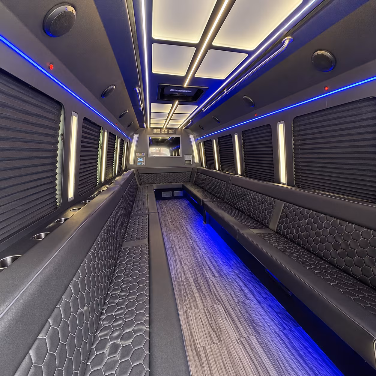 savannah 30 passenger party bus interior