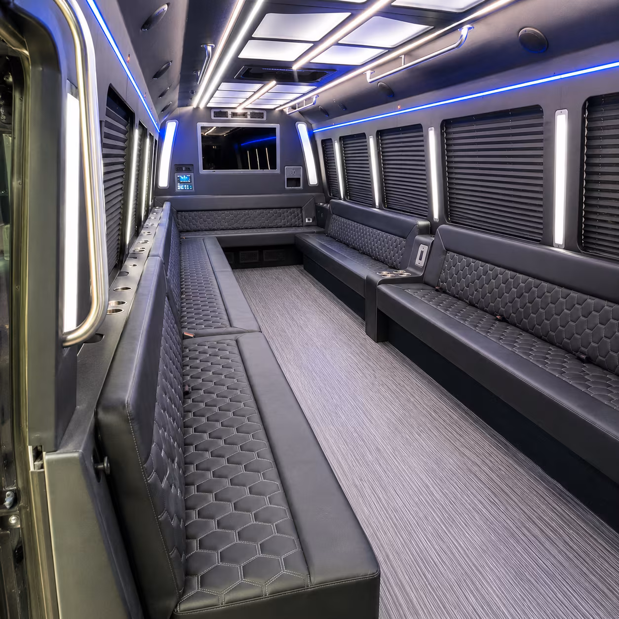 savannah 40 passenger party bus interior
