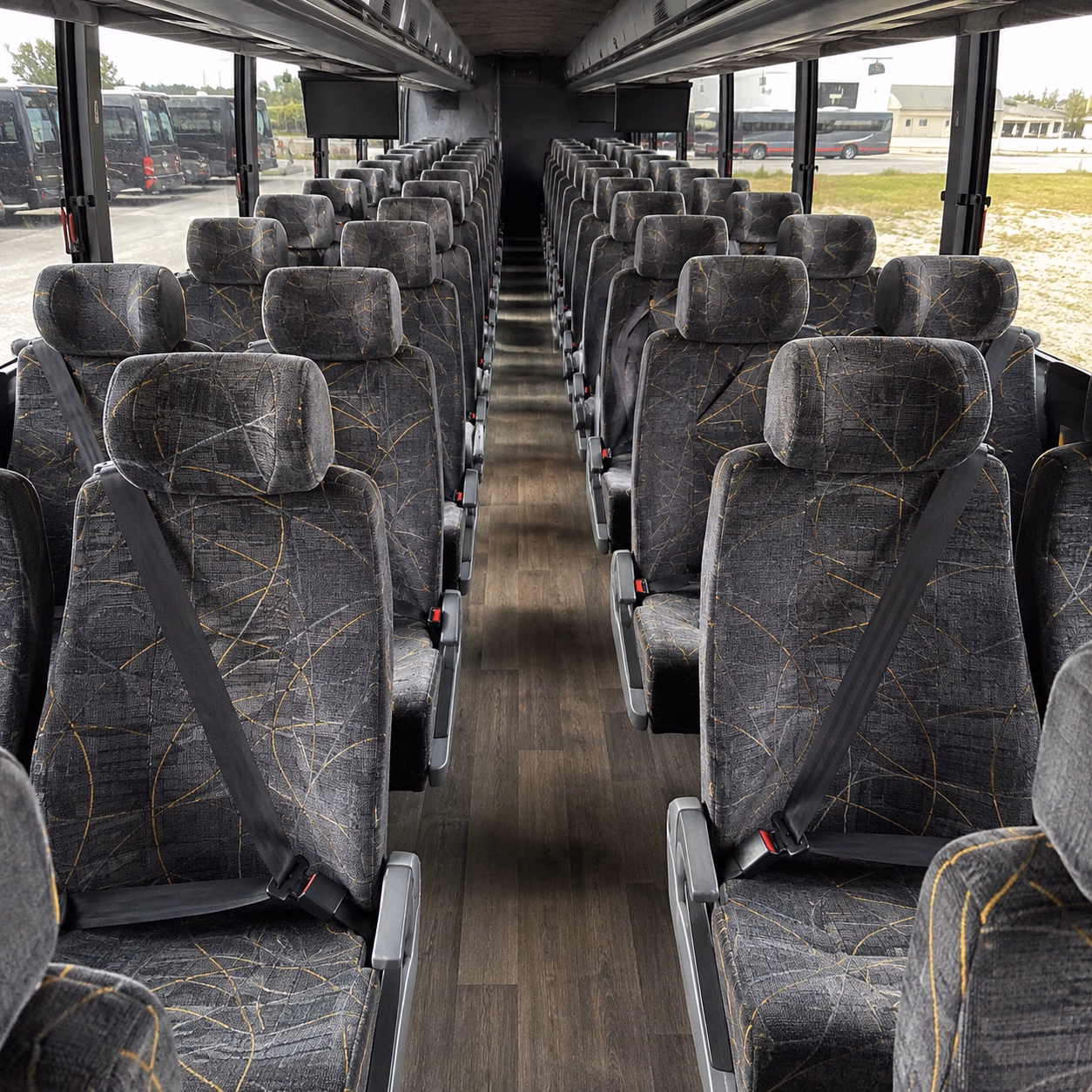 savannah charter bus rental interior