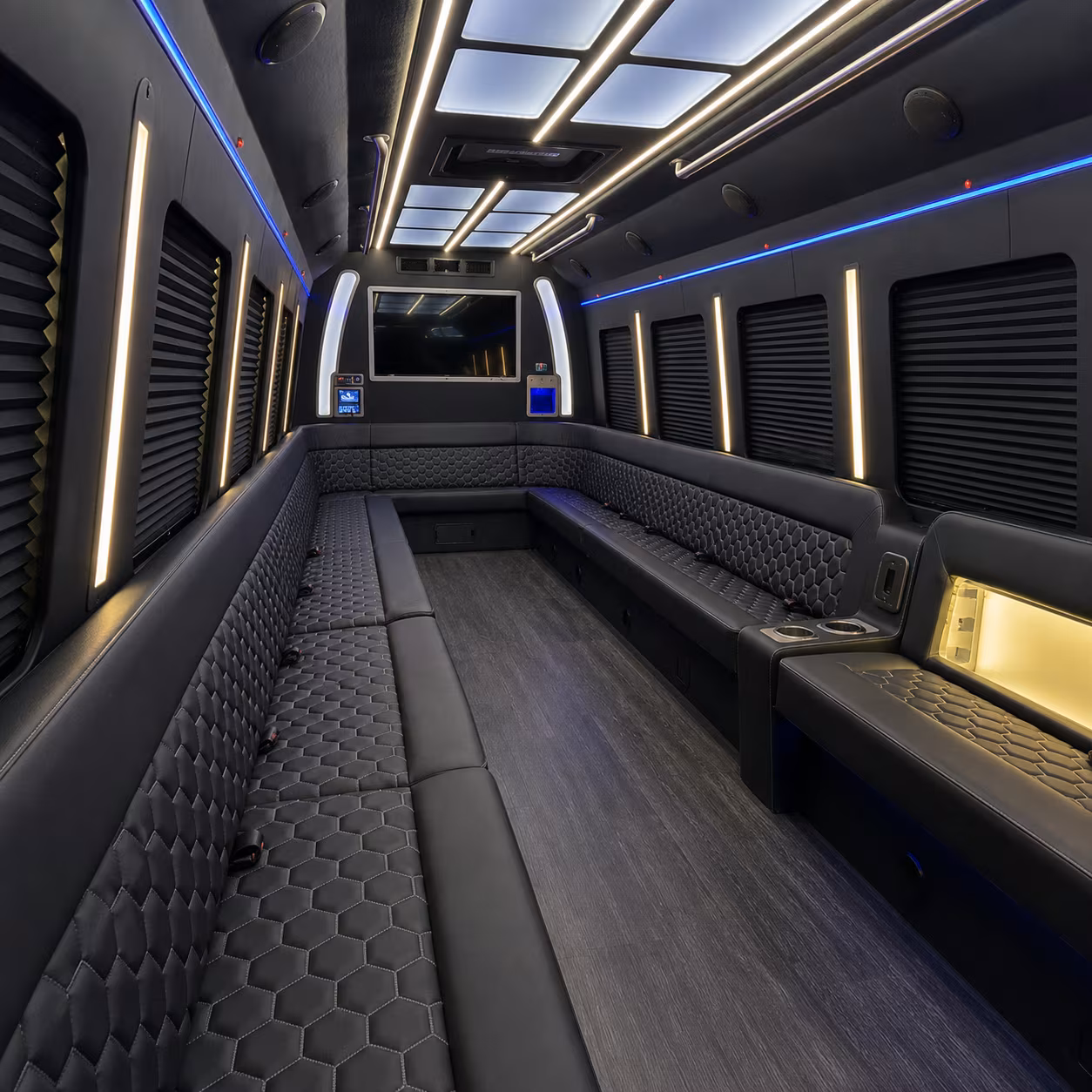 savannah party bus rental interior